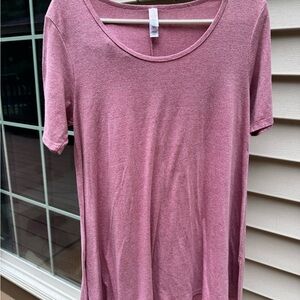 LuLaRoe Dusty Rose Short Sleeve Top